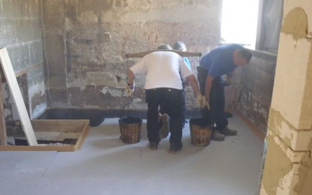 Gussaphaltverlegung mit unseren Partnern